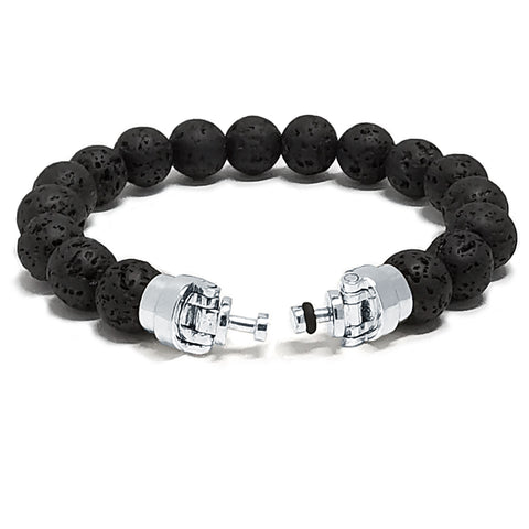 “Lynx” Lava Stones Beaded Bracelet Lite for Mascots - 10 mm