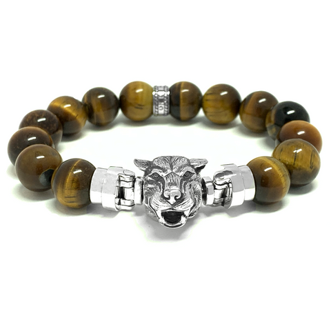 Panther MASCOT with Tiger’s Eye Bracelet