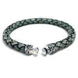 Monkey MASCOT (Micro) with Antique Green Mens Leather Bracelet