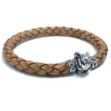 Rabbit MASCOT (Micro) with Natural Brown Leather Bracelet