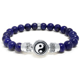 Yin-Yang  MASCOTS Gentleman with Lapis Lazuli Beaded Bracelet