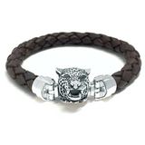 Jaguar MASCOT with Dark Brown Leather Bracelet