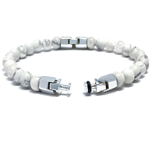 “Cougar” Howlite Beaded Bracelet for Mascots - 6 mm
