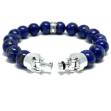 Yin-Yang  MASCOTS Gentleman with Lapis Lazuli Beaded Bracelet