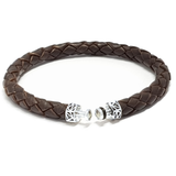 Bull Terrier MASCOTS (Micro) with Dark Brown Leather Bracelet