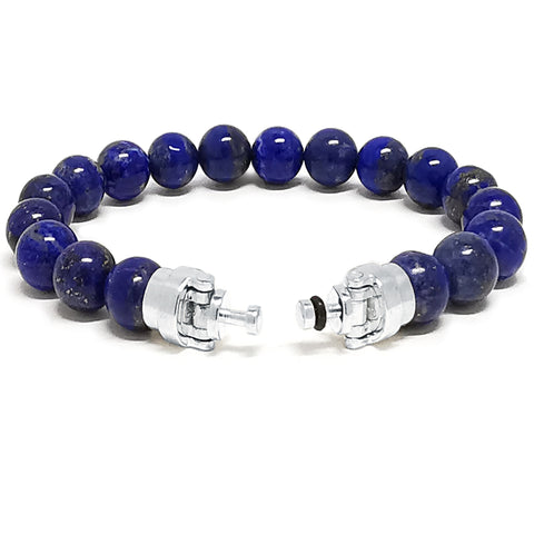 “Lynx” Lapis Lazuli Beaded Bracelet Lite for Mascots - 10 mm