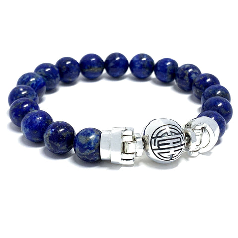 Chinese Shou MASCOT with Lapis Lazuli Bracelet