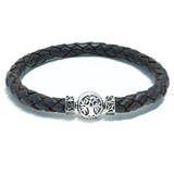 Tree of life MASCOT (Micro) with Dark Brown Leather Bracelet
