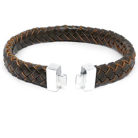 “Chessboard” Dark Brown Leather Bracelet for MASCOTS Jerseys