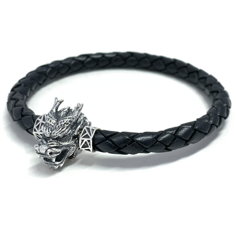 Chinese Dragon MASCOT (Micro) with Black Leather Bracelet
