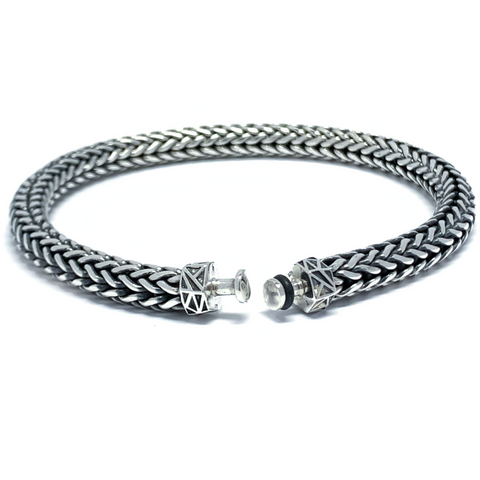 “Leopard” Cobra Silver Bracelet for Mascots - 6 mm