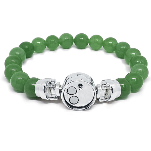 “Lynx” Green Aventurine Beaded Bracelet Lite with Adapter - 10 mm