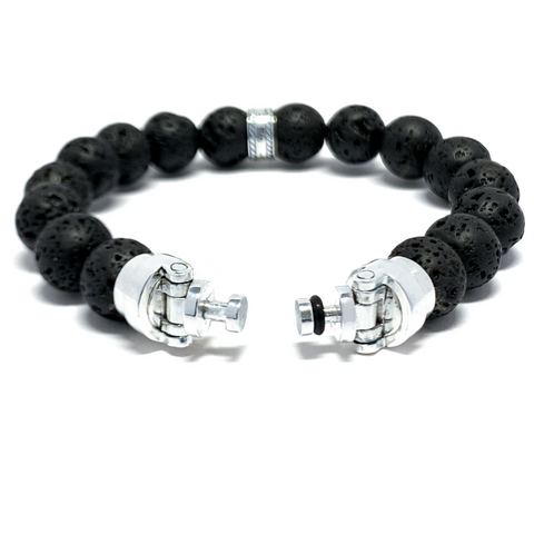 “Lynx” Lava Stones Beaded Bracelet for Mascots - 10 mm
