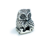 Owl MASCOT (Micro) with Antique Green Leather Bracelet