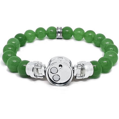 “Lynx” Green Aventurine Beaded Bracelet with Adapter - 10 mm