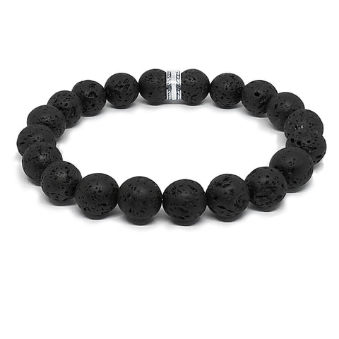“Jaguar” Lava Stones Beaded Bracelet for Mascots - 10 mm