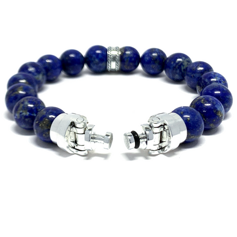 “Lynx” Lapis Lazuli Beaded Bracelet for Mascots- 10 mm