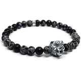 Tiger MASCOTS (Micro) with Snowflake Obsidian Beaded Bracelet